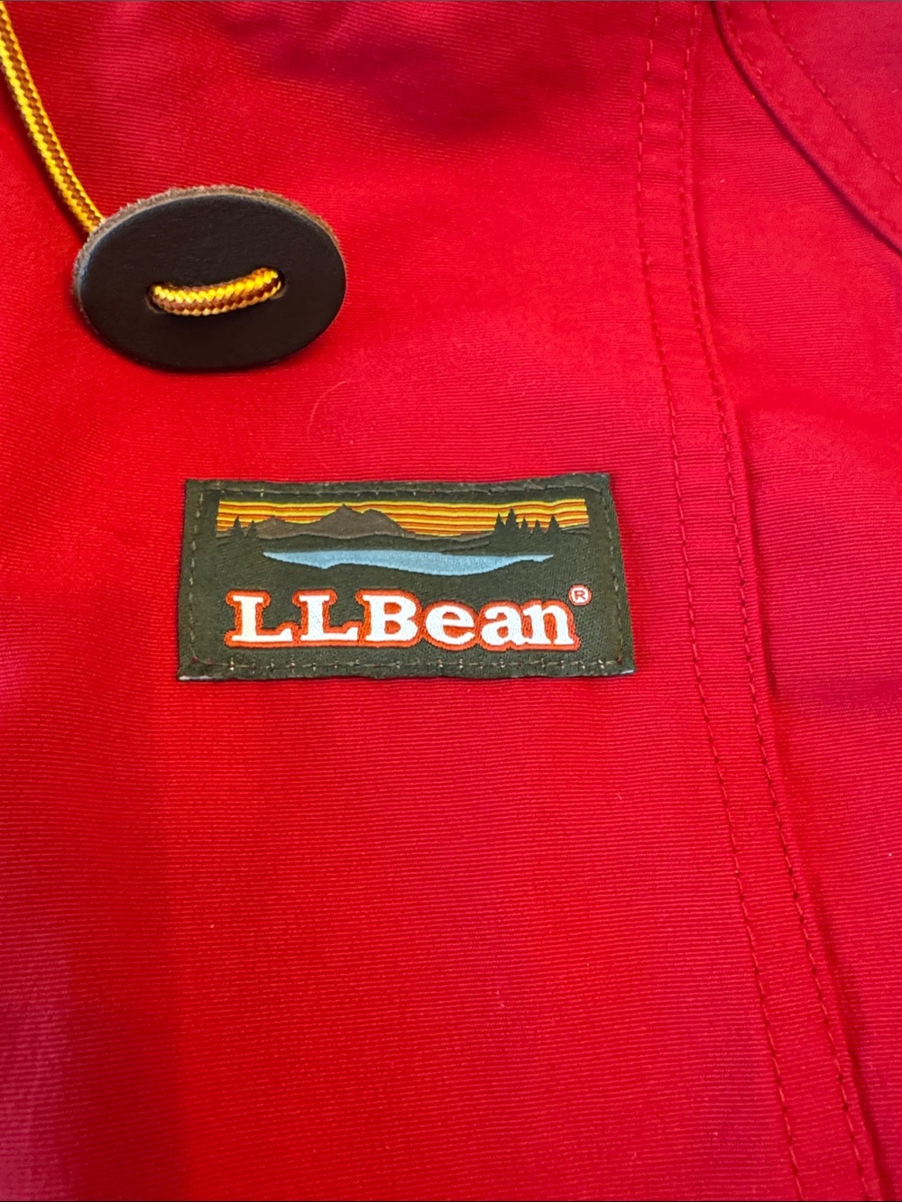 LL Bean Mountain Classic Anorak Women's Red/Blue Hooded 1/2 Zip Pullover, sz XSP - Picture 3 of 13